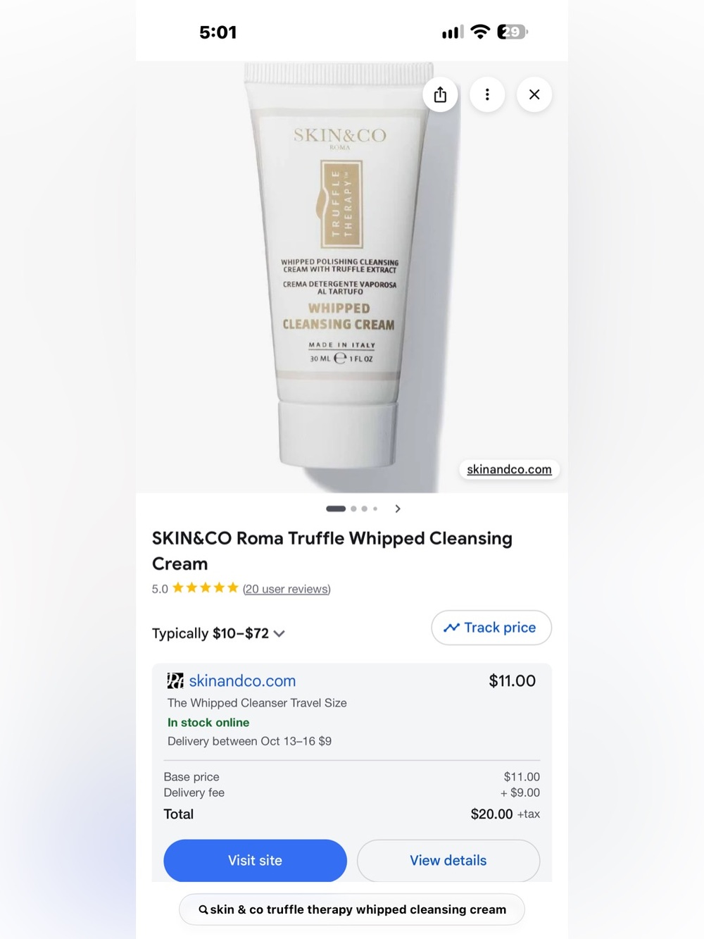 Skin Whipped Cleansing Cream - White & Gold Accent